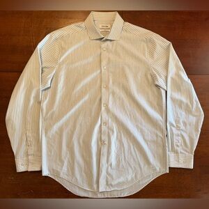 Calvin Klein Light Blue Stripe Relaxed Button-Down Shirt Men’s Large